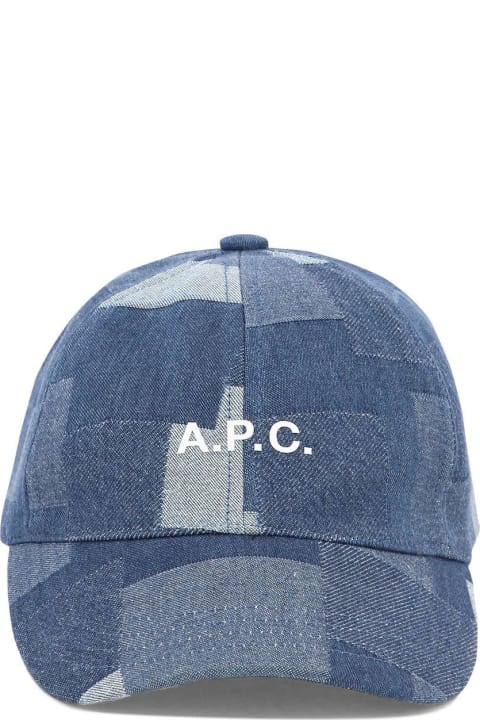 A.P.C. for Men A.P.C. Logo Printed Denim Baseball Cap