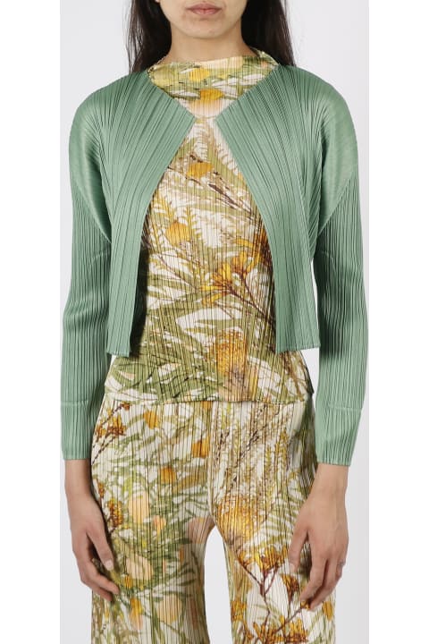 Pleated Cardigan