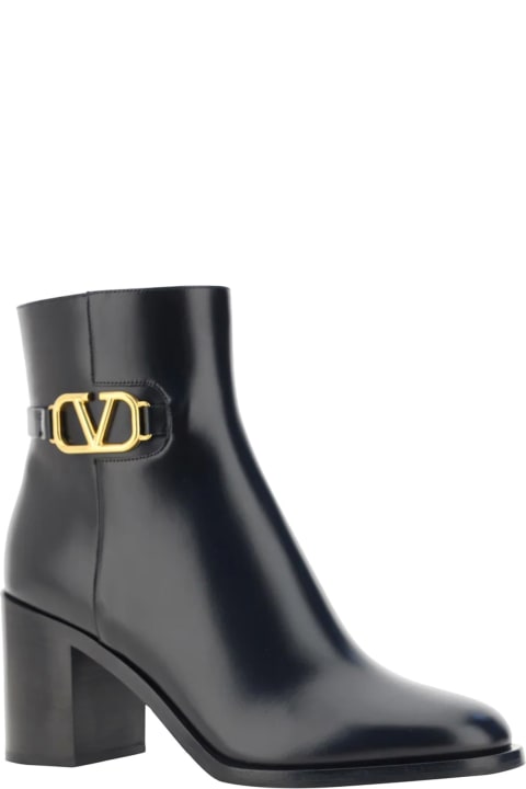 Valentino Garavani for Women Valentino Garavani Garavani Vlogo Leather Ankle Boots