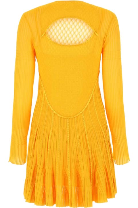Givenchy for Women Givenchy Yellow Stretch Viscose Blend Mini Dress