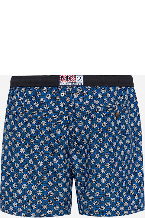 Homeware MC2 Saint Barth Lightweight Fabric Swim Shorts Lighting With Inter Print | Inter Fc Special Edition