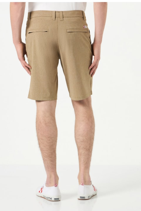 أدوات منزلية MC2 Saint Barth Man Beige Ripstop Fabric Bermuda