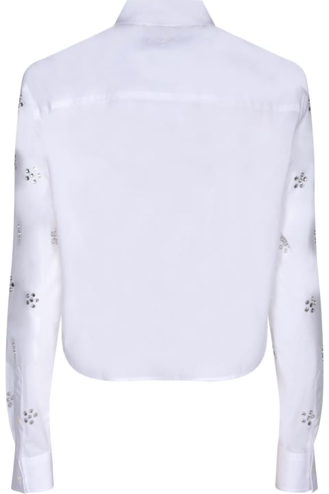 MSGM for Women MSGM Rhinestone Patch White Shirt