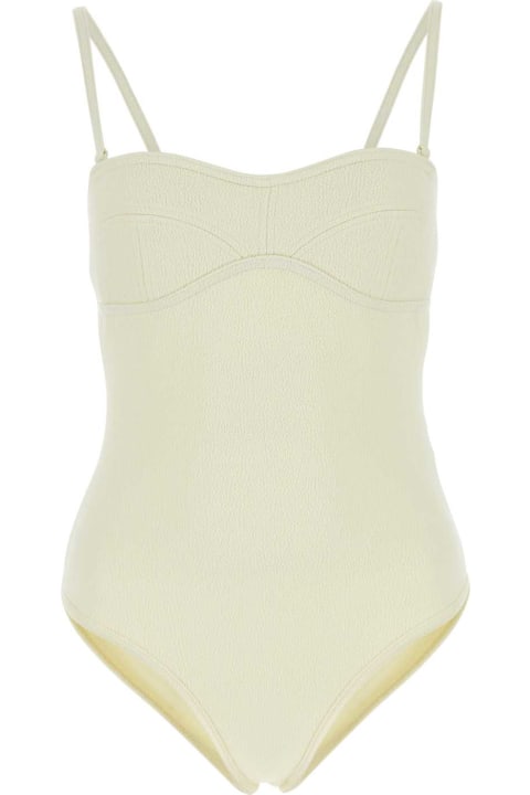 Swimwear for Women Bottega Veneta Pastel Yellow Stretch Nylon Swimsuit