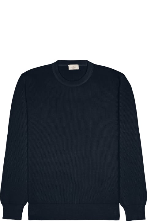 Altea Fleeces & Tracksuits for Men Altea Blue Ribbed Crew-neck Sweater