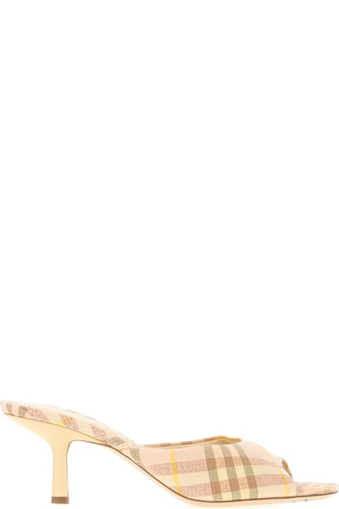 Homeware Burberry Embroidered Fabric Mules