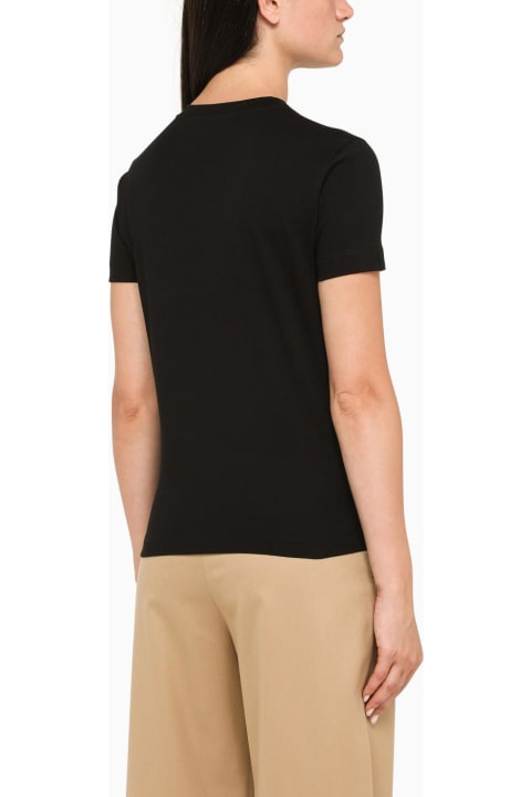 Stella McCartney Topwear for Women Stella McCartney Front Logo-print T-shirt In Black