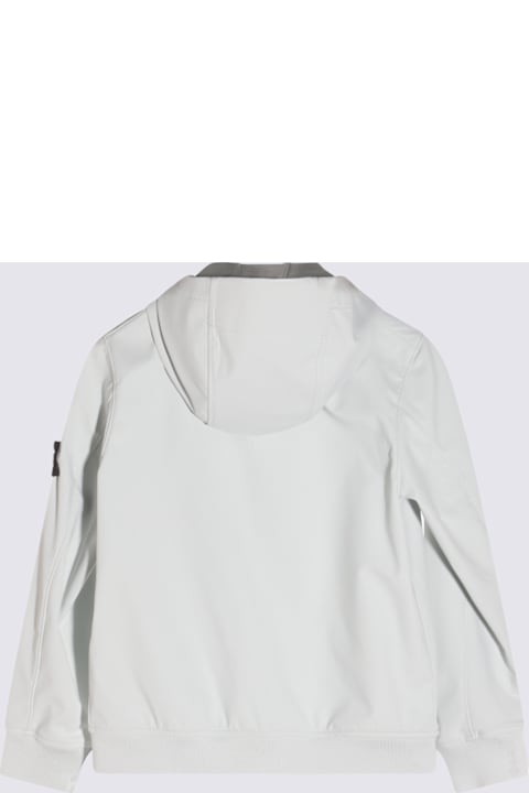 Topwear for Girls Stone Island White Casual Jacket