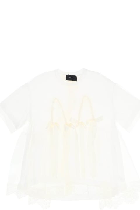 Simone Rocha Topwear for Women Simone Rocha Tulle Top With Lace And Bows