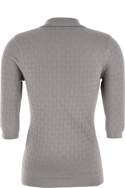 Rotate by Birger Christensen for Women Rotate by Birger Christensen 'pointelle' Polo Shirt