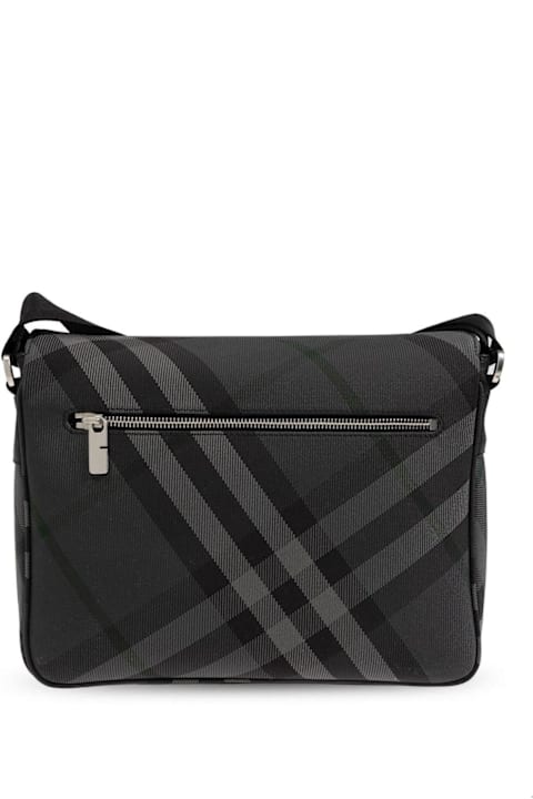 Burberry Shoulder Bags for Men Burberry Checked Zipped Messenger Bag