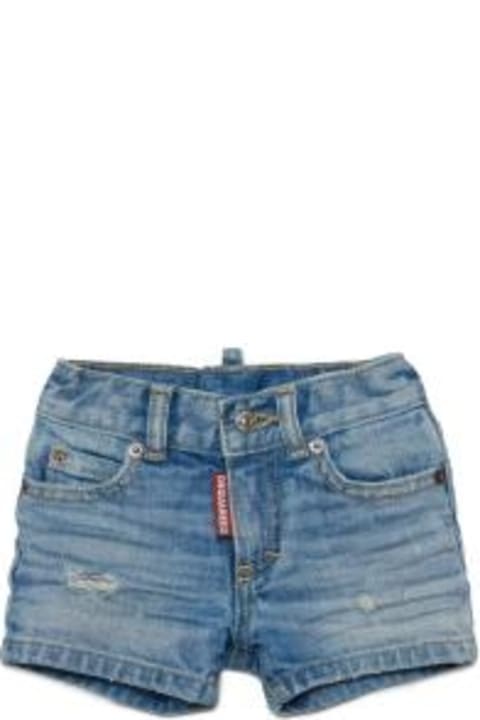 Dsquared2 Bottoms for Baby Girls Dsquared2 Shorts Denim Con Strappi