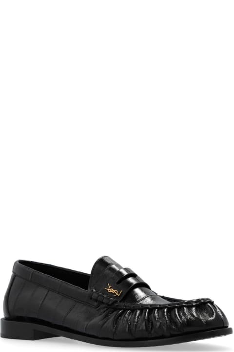 Fashion for Men Saint Laurent Logo Plaque Slip-on Loafers