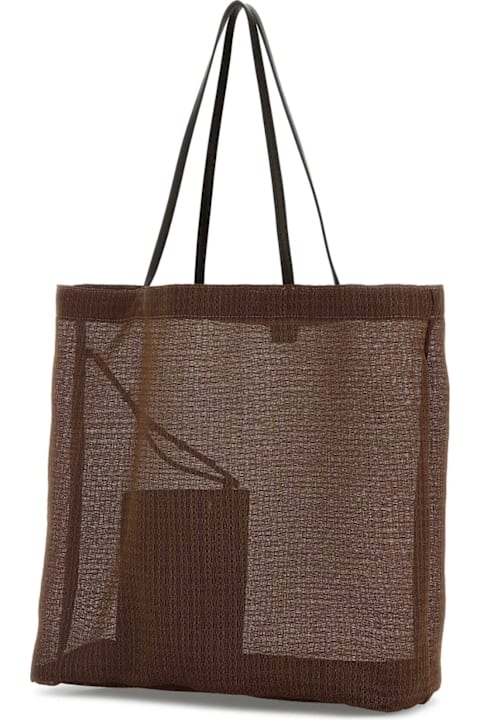 The Row for Women The Row Brown Mesh Barn Shopping Bag