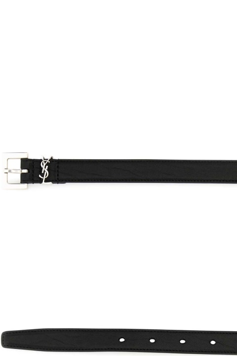 Saint Laurent Belts for Men Saint Laurent Black Leather Belt