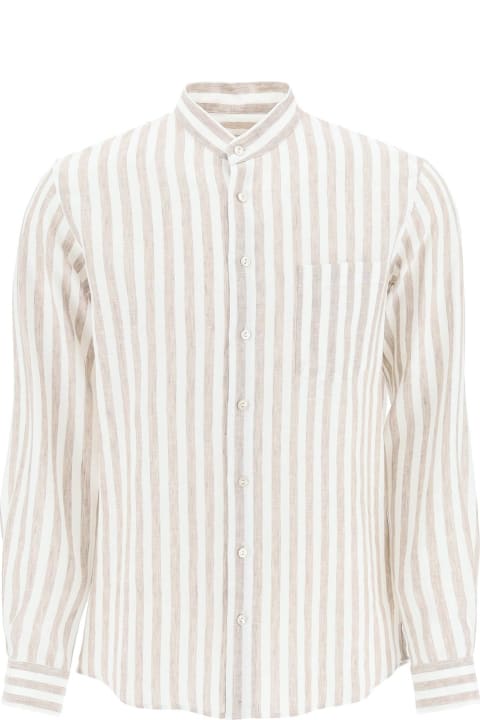 メンズ Agnonaのシャツ Agnona Striped Linen Shirt
