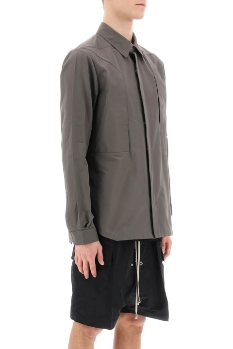 Fashion for Men Rick Owens Faille Overshirt With Fog Pockets