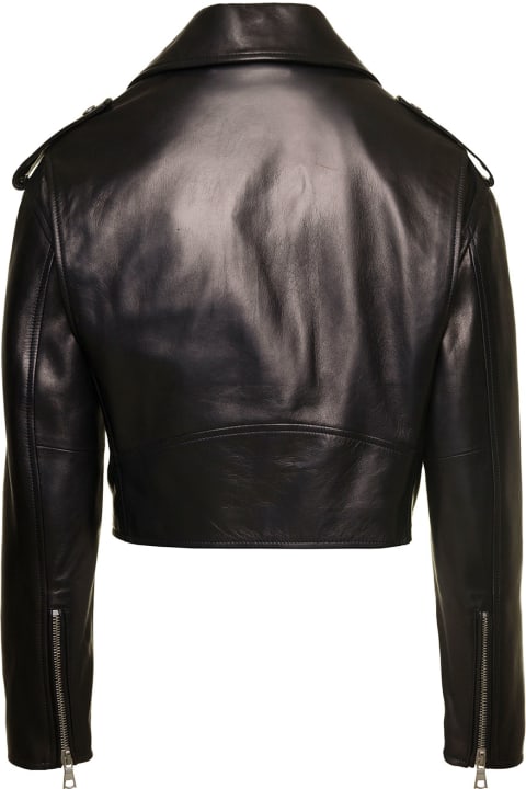 Palm Angels Coats & Jackets for Women Palm Angels Cropped Leather Perfecto
