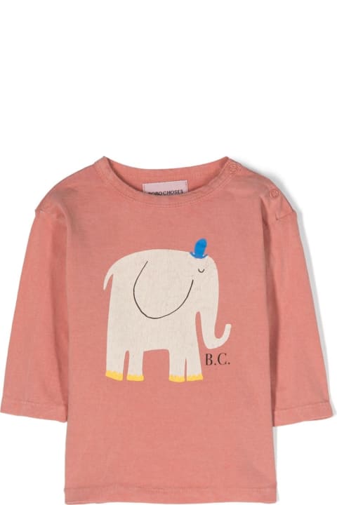 Topwear for Baby Boys Bobo Choses Baby The Elephant Long Sleeve T-shirt