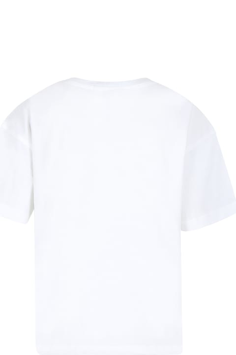 Calvin Klein Topwear for Girls Calvin Klein White T-shirt For Girl With Logo