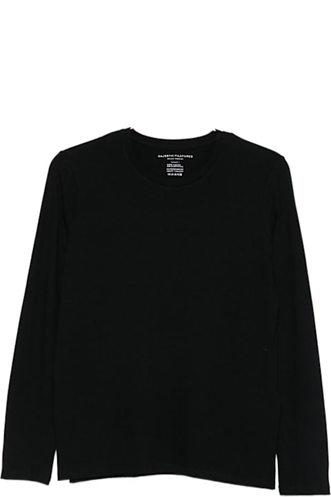Majestic Filatures for Men Majestic Filatures Majestic Black Long-sleeved T-shirt