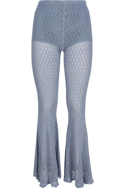 Blumarine Pants & Shorts for Women Blumarine Crochet Flared Trousers