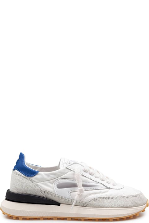 D.A.T.E. for Men D.A.T.E. D.a.t.e Athleta Nylon And Suede Sneakers Color White/bluette