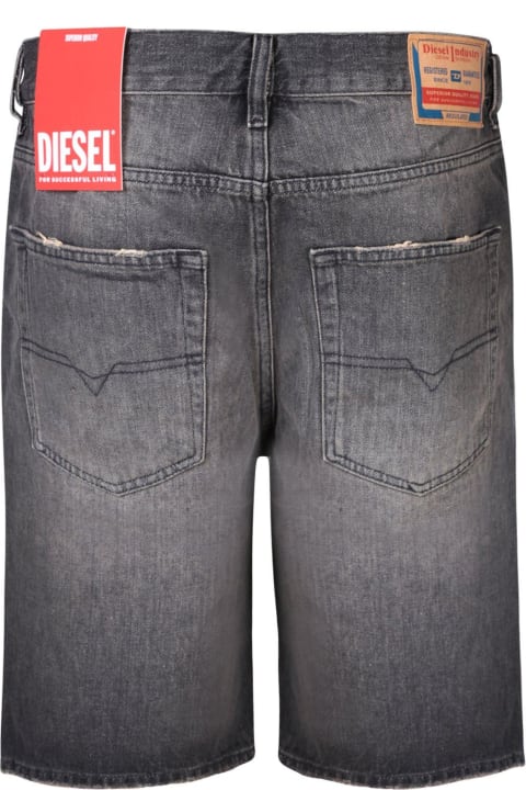 Diesel Pants for Men Diesel Knee-length Distressed Denim Regular Shorts