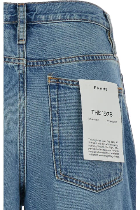 Frame for Women Frame Blue Denim 'the 1978' High Waist Jeans In Cotton Woman