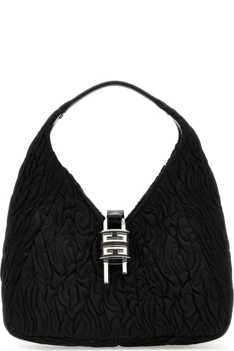 ウィメンズ Givenchyのトートバッグ Givenchy Black Fabric G-hobo Mini Handbag