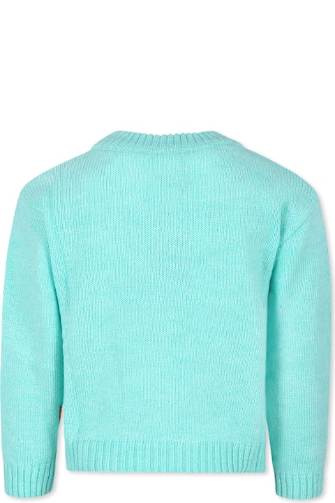 Homeware Billieblush Green Sweater For Girl With Hearts