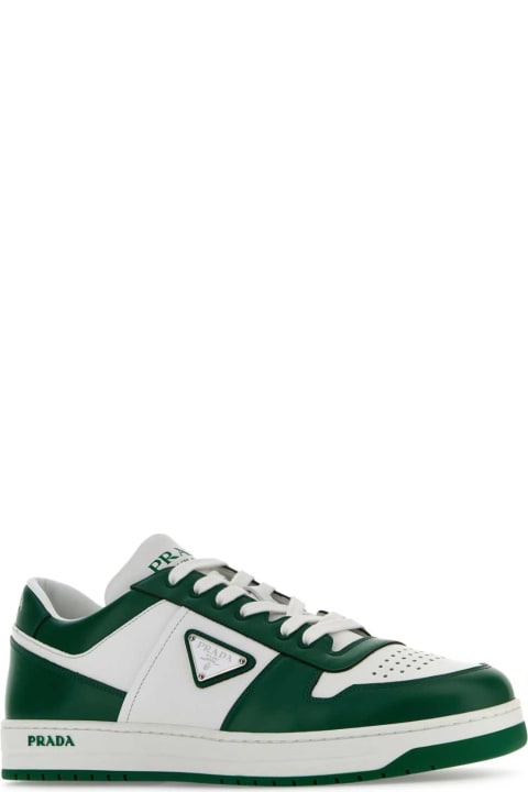 Prada for Men Prada Two-tone Leather Downtown Sneakers
