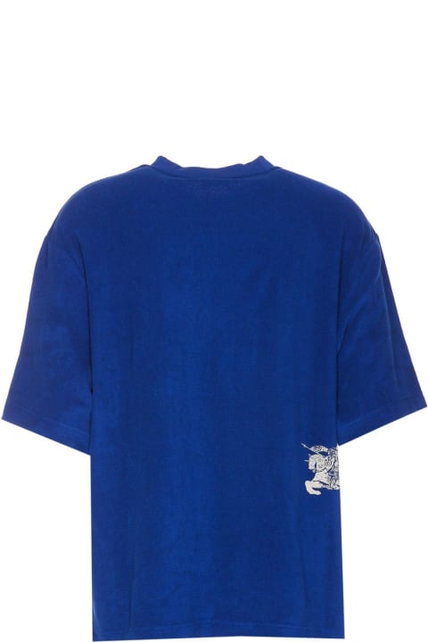 Topwear for Men Burberry Ekd-motif Crewneck Towelling T-shirt
