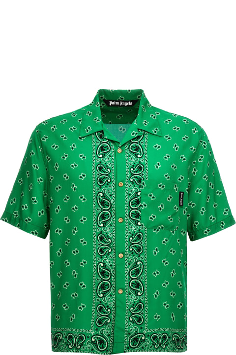 Shirts for Men Palm Angels Paisley Printed Short-sleeved Shirt