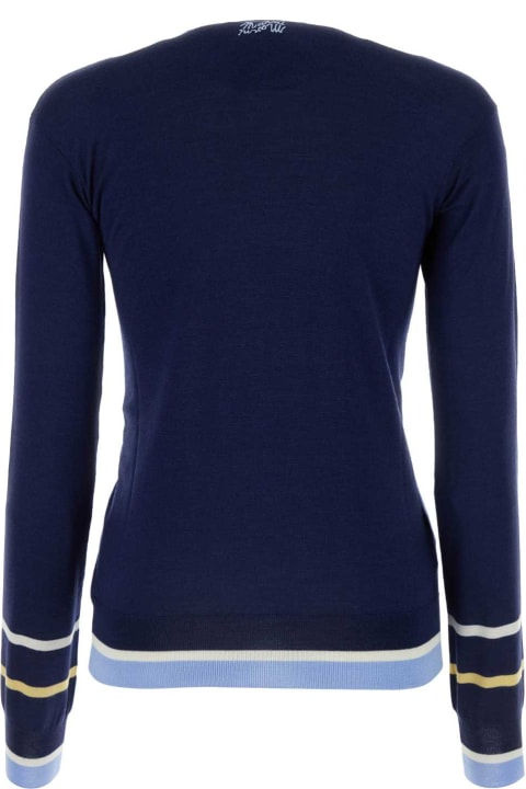 Marni Fleeces & Tracksuits for Women Marni Blue Wool Blend Cardigan