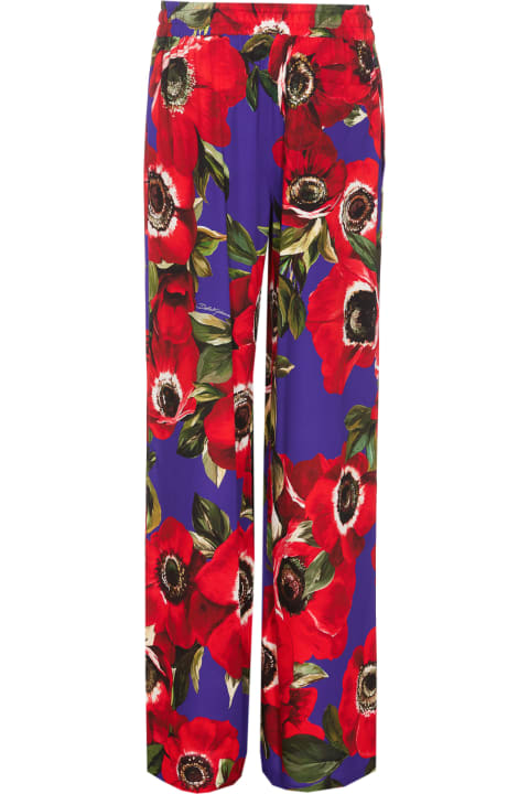 Dolce & Gabbana Sale for Women Dolce & Gabbana Printed Silk Pants