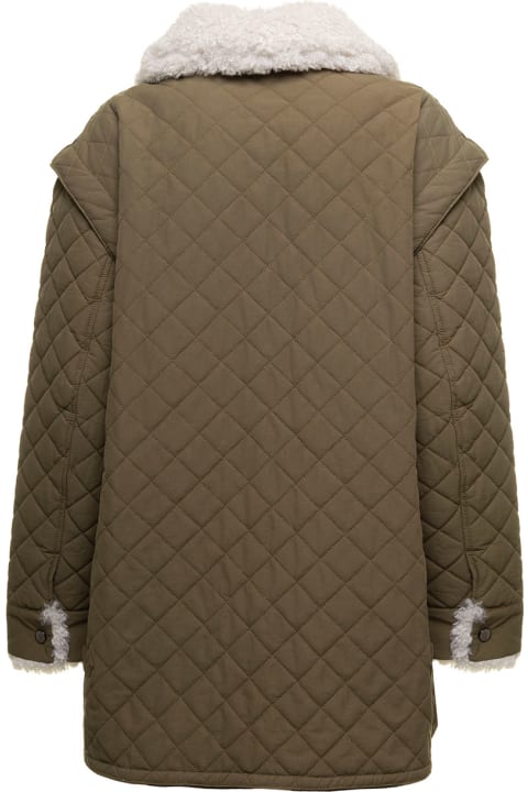 Dove Gray Reversible Quilted Puffer Jacket Woman Urbancode