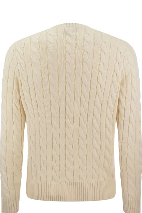 Polo Ralph Lauren for Men Polo Ralph Lauren Ivory Cotton Sweater