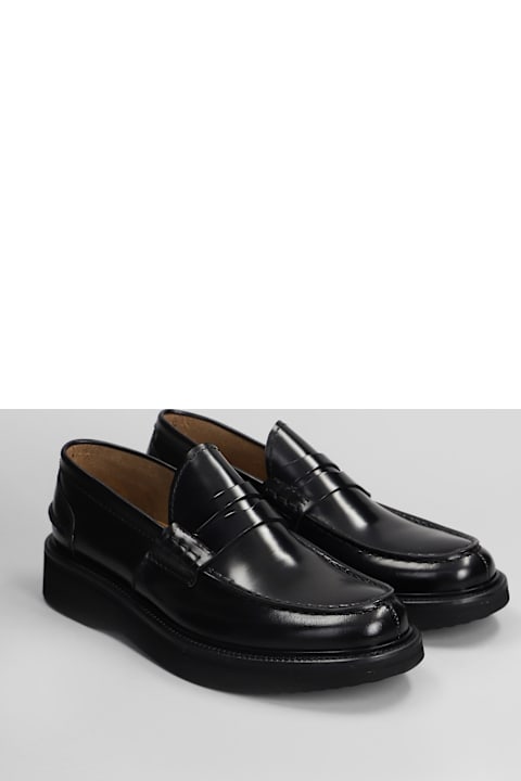 Green George Shoes for Men Green George Loafers In Black Leather