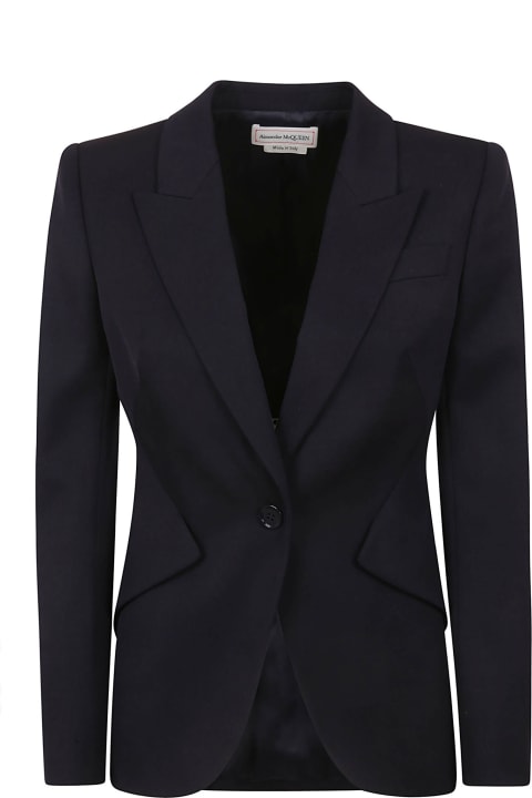 Coats & Jackets for Women Alexander McQueen Peak Lapel One Button Jacket