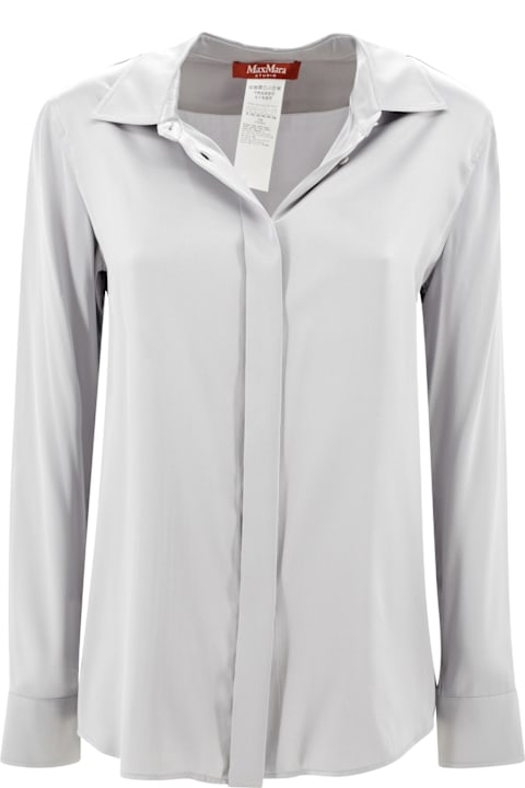 Topwear for Women Max Mara Studio Classic Silk Satin Shirt