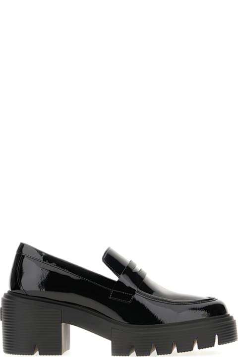 Stuart Weitzman أحذية مسطحة لـ السيدات Stuart Weitzman Black Leather Soho Loafers