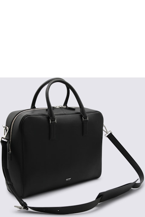 Homeware Tom Ford Black Leather Top Handle Bag