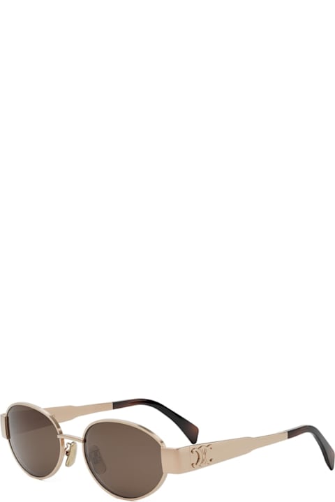 Celine Eyewear for Women Celine Celine Cl40235u Metal Triomphe 28e Oro Rosa Sunglasses