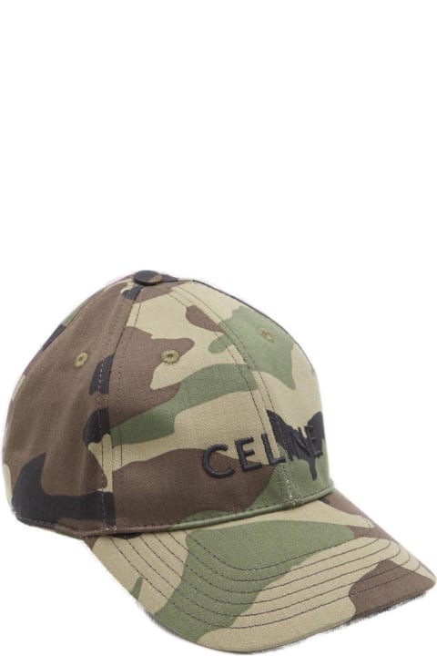 Logo Embroidered Camouflage Cap