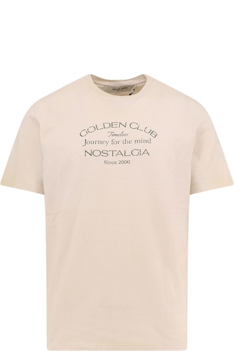 Golden Goose Topwear for Men Golden Goose 'gauze' Cream Cotton T-shirt