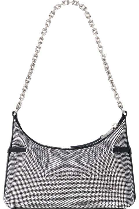 Fashion for Women Givenchy Voyou Party Bag In Black Satin With Rhinestones
