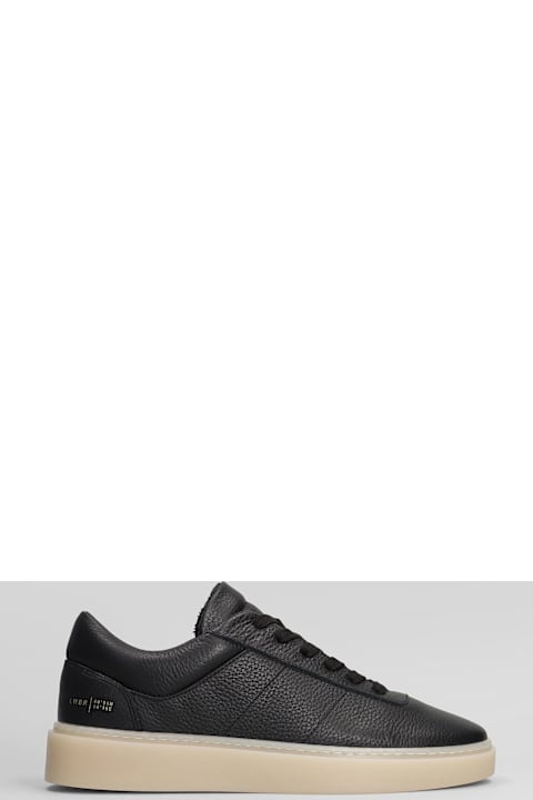 Low Brand Fly Sneakers In Black Leather