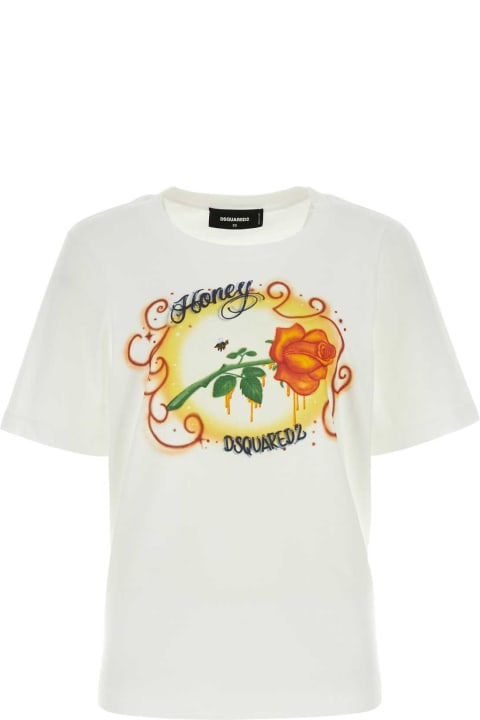 ウィメンズ新着アイテム Dsquared2 White Cotton T-shirt