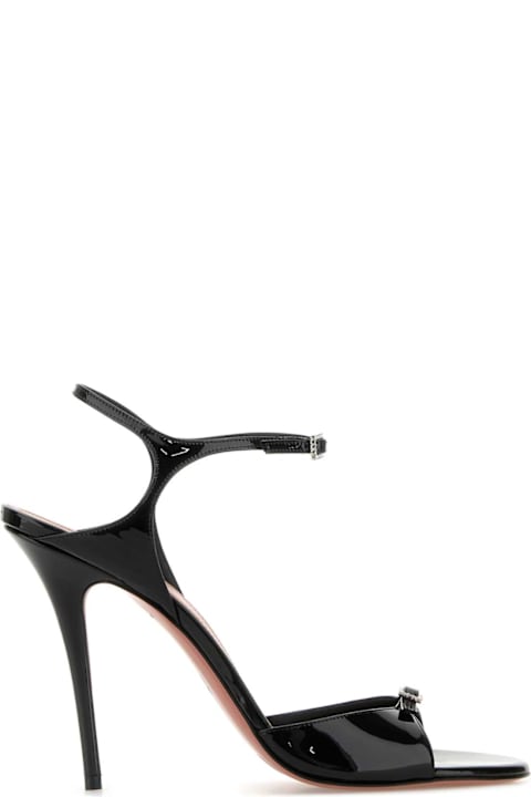 Amina Muaddi for Women Amina Muaddi Black Leather Adut Sandals